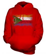 Comoros Distressed Flag Unisex Adult Hoodie