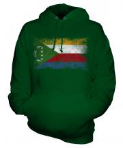 Comoros Distressed Flag Unisex Adult Hoodie