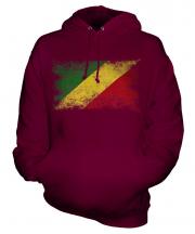 Congo Distressed Flag Unisex Adult Hoodie