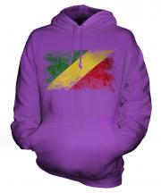 Congo Distressed Flag Unisex Adult Hoodie