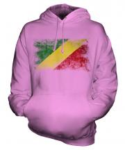 Congo Distressed Flag Unisex Adult Hoodie