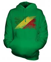 Congo Distressed Flag Unisex Adult Hoodie