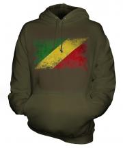 Congo Distressed Flag Unisex Adult Hoodie
