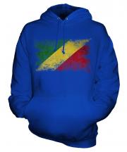 Congo Distressed Flag Unisex Adult Hoodie