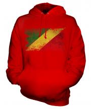 Congo Distressed Flag Unisex Adult Hoodie