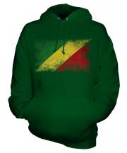 Congo Distressed Flag Unisex Adult Hoodie