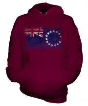 Cook Islands Distressed Flag Unisex Adult Hoodie