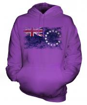 Cook Islands Distressed Flag Unisex Adult Hoodie