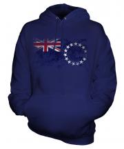 Cook Islands Distressed Flag Unisex Adult Hoodie
