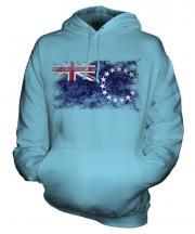 Cook Islands Distressed Flag Unisex Adult Hoodie