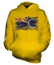 Cook Islands Distressed Flag Unisex Adult Hoodie
