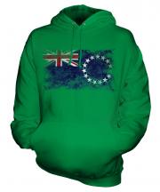 Cook Islands Distressed Flag Unisex Adult Hoodie