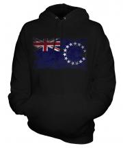 Cook Islands Distressed Flag Unisex Adult Hoodie