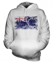 Cook Islands Distressed Flag Unisex Adult Hoodie