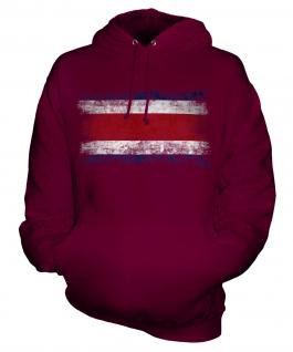 Costa Rica Distressed Flag Unisex Adult Hoodie