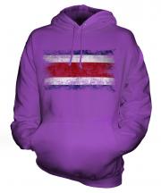 Costa Rica Distressed Flag Unisex Adult Hoodie