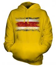 Costa Rica Distressed Flag Unisex Adult Hoodie