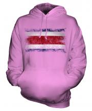 Costa Rica Distressed Flag Unisex Adult Hoodie