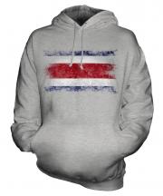 Costa Rica Distressed Flag Unisex Adult Hoodie