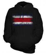 Costa Rica Distressed Flag Unisex Adult Hoodie
