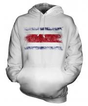 Costa Rica Distressed Flag Unisex Adult Hoodie