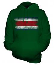 Costa Rica Distressed Flag Unisex Adult Hoodie