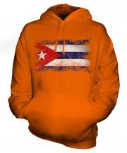Cuba Distressed Flag Unisex Adult Hoodie
