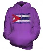 Cuba Distressed Flag Unisex Adult Hoodie