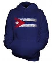 Cuba Distressed Flag Unisex Adult Hoodie