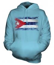 Cuba Distressed Flag Unisex Adult Hoodie