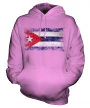 Cuba Distressed Flag Unisex Adult Hoodie