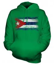 Cuba Distressed Flag Unisex Adult Hoodie