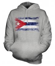 Cuba Distressed Flag Unisex Adult Hoodie