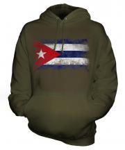 Cuba Distressed Flag Unisex Adult Hoodie
