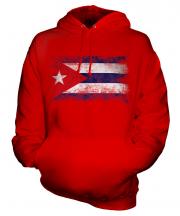Cuba Distressed Flag Unisex Adult Hoodie
