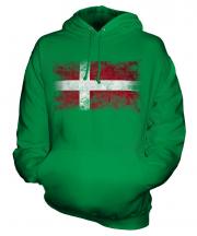 Denmark Distressed Flag Unisex Adult Hoodie