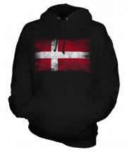 Denmark Distressed Flag Unisex Adult Hoodie