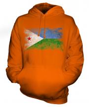 Djibouti Distressed Flag Unisex Adult Hoodie