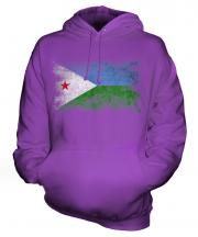 Djibouti Distressed Flag Unisex Adult Hoodie