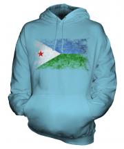 Djibouti Distressed Flag Unisex Adult Hoodie
