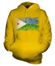Djibouti Distressed Flag Unisex Adult Hoodie