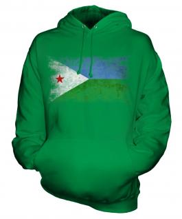 Djibouti Distressed Flag Unisex Adult Hoodie
