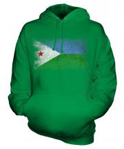 Djibouti Distressed Flag Unisex Adult Hoodie