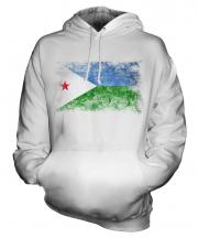 Djibouti Distressed Flag Unisex Adult Hoodie