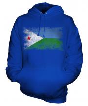 Djibouti Distressed Flag Unisex Adult Hoodie