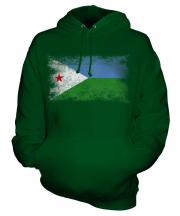 Djibouti Distressed Flag Unisex Adult Hoodie