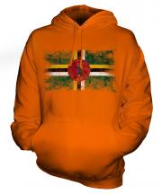 Dominica Distressed Flag Unisex Adult Hoodie