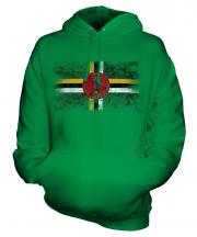 Dominica Distressed Flag Unisex Adult Hoodie