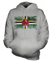 Dominica Distressed Flag Unisex Adult Hoodie