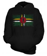 Dominica Distressed Flag Unisex Adult Hoodie